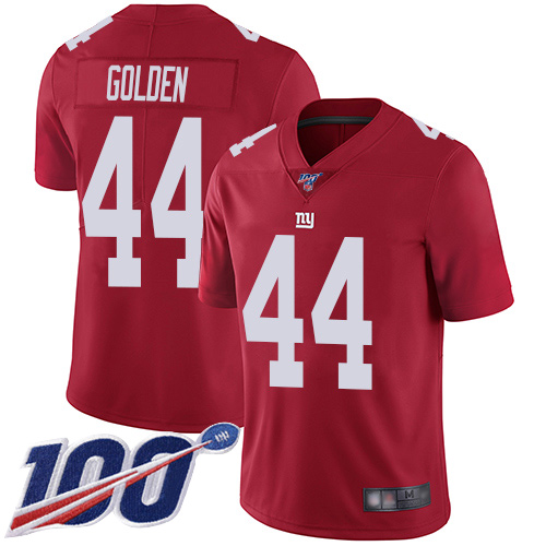 Men New York Giants #44 Markus Golden Red Limited Red Inverted Legend 100th Season Football NFL Jersey->new york giants->NFL Jersey